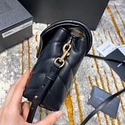 YSL Lou Lou Toy Crossbody Bag In Black Gold Buckle Size 20cm - 2