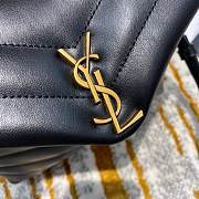 YSL Lou Lou Toy Crossbody Bag In Black Gold Buckle Size 20cm - 3