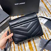 YSL Lou Lou Toy Crossbody Bag In Black Gold Buckle Size 20cm - 5