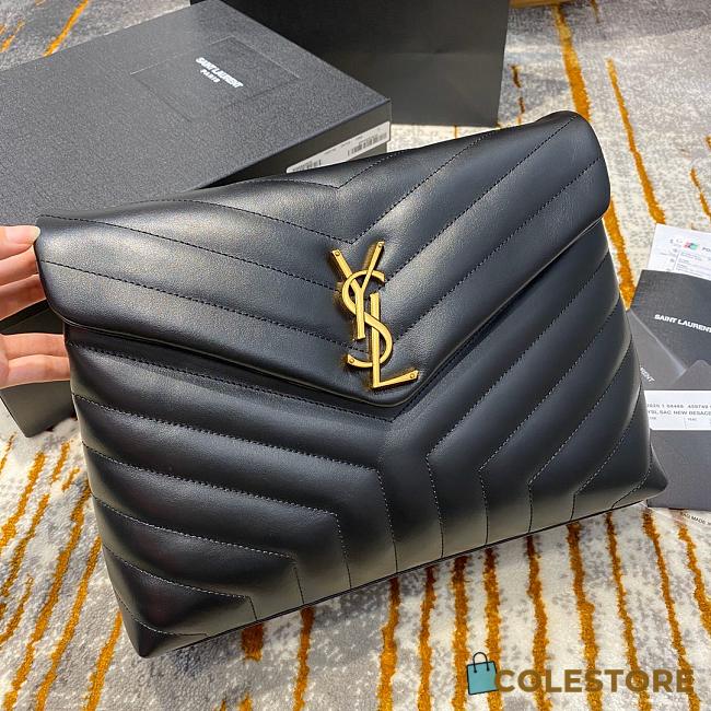 YSL Medium Lou Lou Toy Crossbody Bag Gold Buckle Size 32cm   - 1
