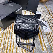 YSL Small Lou Lou Crossbody Bag Metal Buckle Size 23cm  - 4