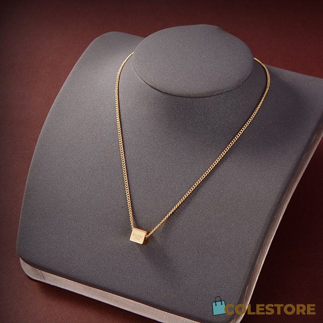 Celine Necklace Square Pendant  - 1