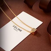 Celine Necklace Square Pendant  - 6