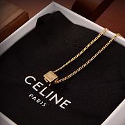 Celine Necklace Square Pendant  - 2