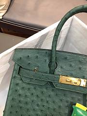 Hermes Birkin Ostrich Leather Blue Forest |30cm  - 5