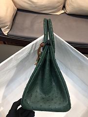 Hermes Birkin Ostrich Leather Blue Forest |30cm  - 4