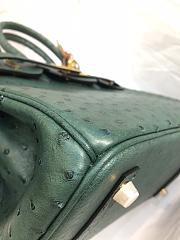 Hermes Birkin Ostrich Leather Blue Forest |30cm  - 3