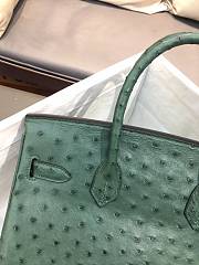 Hermes Birkin Ostrich Leather Blue Forest |30cm  - 2