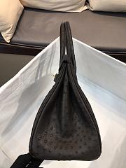 Hermes Birkin Ostrich Leather Black |30cm  - 5