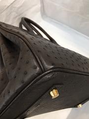 Hermes Birkin Ostrich Leather Black |30cm  - 3