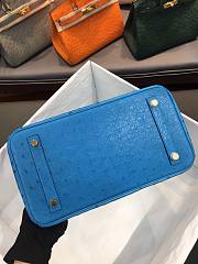 Hermes Birkin Ostrich Leather Blue |30cm  - 2