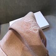 Loewe Tan Cashmere Anagram Scarf - 2