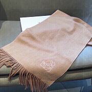 Loewe Tan Cashmere Anagram Scarf - 5