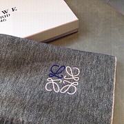 Loewe Grey Cashmere Anagram Scarf - 5