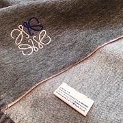 Loewe Grey Cashmere Anagram Scarf - 6