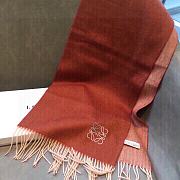 Loewe Orange Cashmere Anagram Scarf - 4