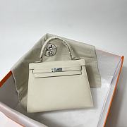 Hermes Kelly Epsom Leather Silver Buckle Size 25cm - 1