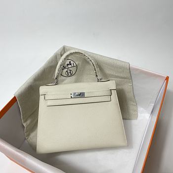 Hermes Kelly Epsom Leather Silver Buckle Size 25cm