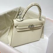 Hermes Kelly Epsom Leather Silver Buckle Size 25cm - 2