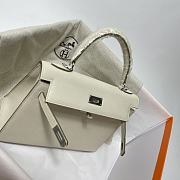 Hermes Kelly Epsom Leather Silver Buckle Size 25cm - 3