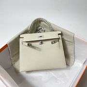 Hermes Kelly Epsom Leather Silver Buckle Size 25cm - 4