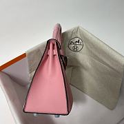 Hermes Kelly Pink Epsom Leather Silver Buckle Size 25cm - 5