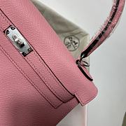 Hermes Kelly Pink Epsom Leather Silver Buckle Size 25cm - 4