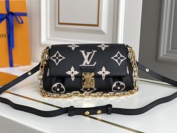 Louis Vuitton Favorite Monogram Black&Pink Size 24cm 