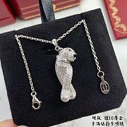 Cartier White Gold And Diamond Panthère Necklace - 3