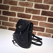 Gucci Marmont Bucket Bag In Black 528129 Size 19cm - 2
