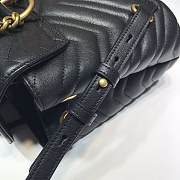 Gucci Marmont Bucket Bag In Black 528129 Size 19cm - 3
