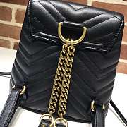 Gucci Marmont Bucket Bag In Black 528129 Size 19cm - 5