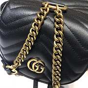 Gucci Marmont Bucket Bag In Black 528129 Size 19cm - 6