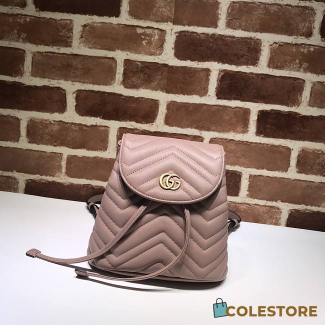 Gucci Marmont Bucket Bag In Pink 528129 Size 19cm - 1