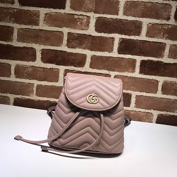 Gucci Marmont Bucket Bag In Pink 528129 Size 19cm