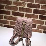 Gucci Marmont Bucket Bag In Pink 528129 Size 19cm - 6