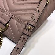 Gucci Marmont Bucket Bag In Pink 528129 Size 19cm - 5
