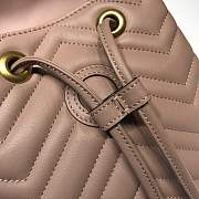 Gucci Marmont Bucket Bag In Pink 528129 Size 19cm - 3