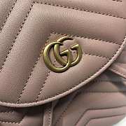 Gucci Marmont Bucket Bag In Pink 528129 Size 19cm - 2
