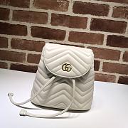 Gucci Marmont Bucket Bag In White 528129 Size 19cm - 1