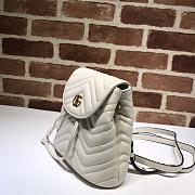 Gucci Marmont Bucket Bag In White 528129 Size 19cm - 2