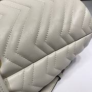 Gucci Marmont Bucket Bag In White 528129 Size 19cm - 6