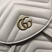Gucci Marmont Bucket Bag In White 528129 Size 19cm - 5