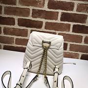 Gucci Marmont Bucket Bag In White 528129 Size 19cm - 3