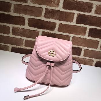 Gucci Marmont Bucket Bag In Light Pink 528129 Size 19cm
