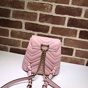 Gucci Marmont Bucket Bag In Light Pink 528129 Size 19cm - 5