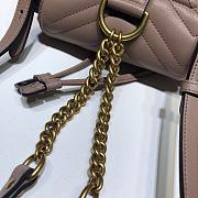 Gucci Marmont Bucket Bag In Beige 528129 Size 19cm - 3