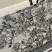 Dior Book Tote Flowers Embroidery Size 42cm - 2