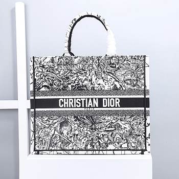 Dior Book Tote Latte Zodiac Embroidery Size 41.5cm