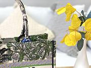 Dior Book Tote Coconut Embroidery In Green Size 37cm  - 5
